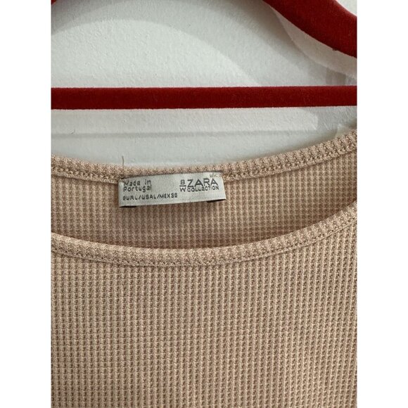 Zara Knit Women’s Light Pink Sleeveless Top Summer Casual With Layer Look Size L - Picture 4 of 11